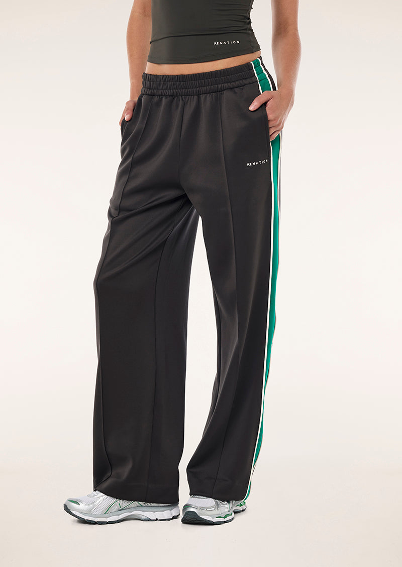 MAN DOWN TRACK PANT IN SMOKESTONE BY P.E NATION, WOMEN'S ATHLEISURE TRACK PANTS