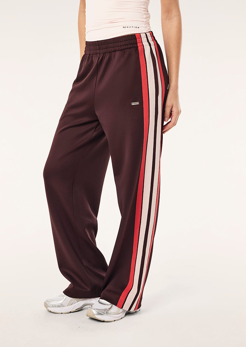 MAN DOWN TRACKPANT IN DARK PLUM BY P.E NATION, WOMEN'S ATHLEISURE TRACKPANTS
