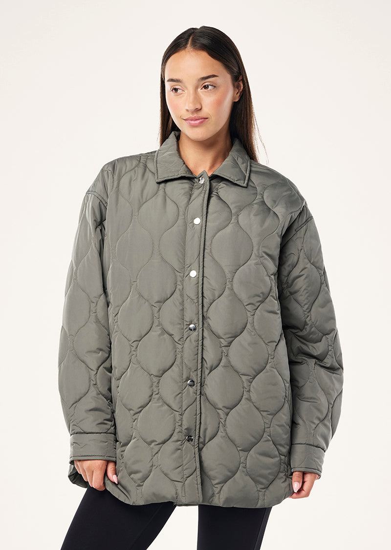 MOMENT JACKET IN DUSTY OLIVE
