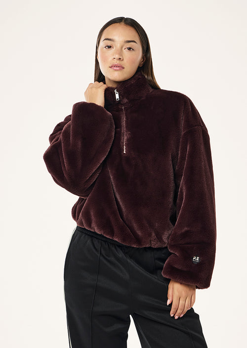 MONTEREY ZIP NECK IN MAHOGANY BY P.E NATION