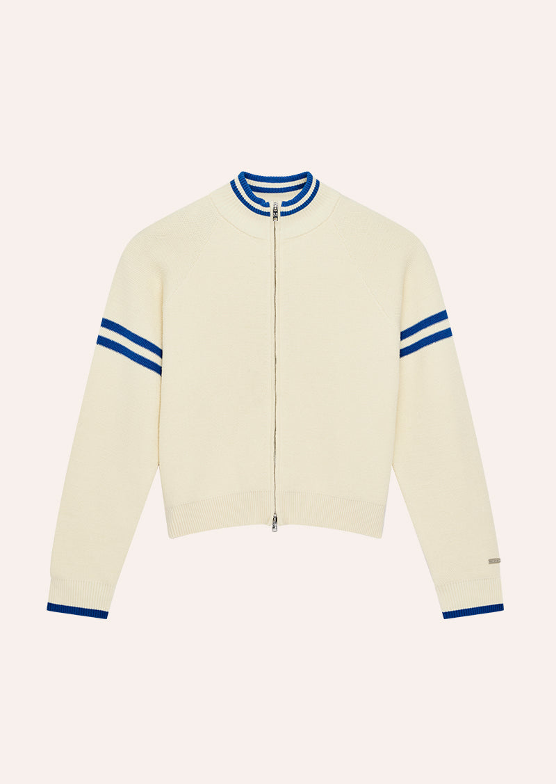 ODYSSEY KNIT CARDIGAN IN WHISPER WHITE BY P.E NATION, WOMEN'S ATHLEISURE KNITWEAR