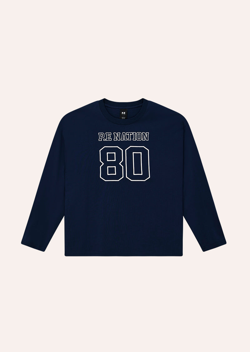 Oversized Long Sleeve Tee | Dark Navy | P.E Nation