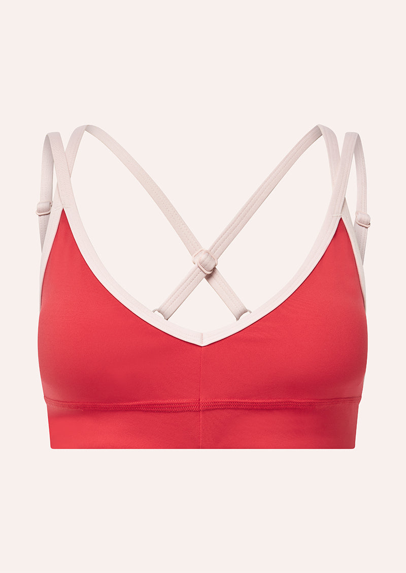 PARAMOUNT SPORTS BRA IN STRAWBERRY & SOFT PINK