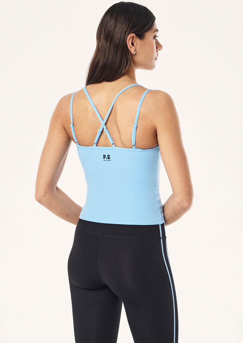 PARAMOUNT TANK IN ALASKAN BLUE BY P.E NATION, WOMEN'S ATHLEISURE TANKS