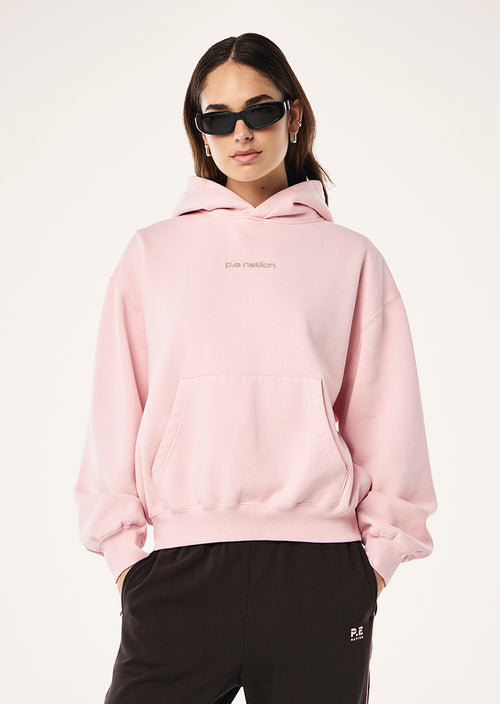 PEAK HOODIE IN CHALK PINK BY P.E NATION
