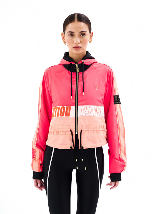 CROPPED MAN DOWN JACKET IN DIVA PINK