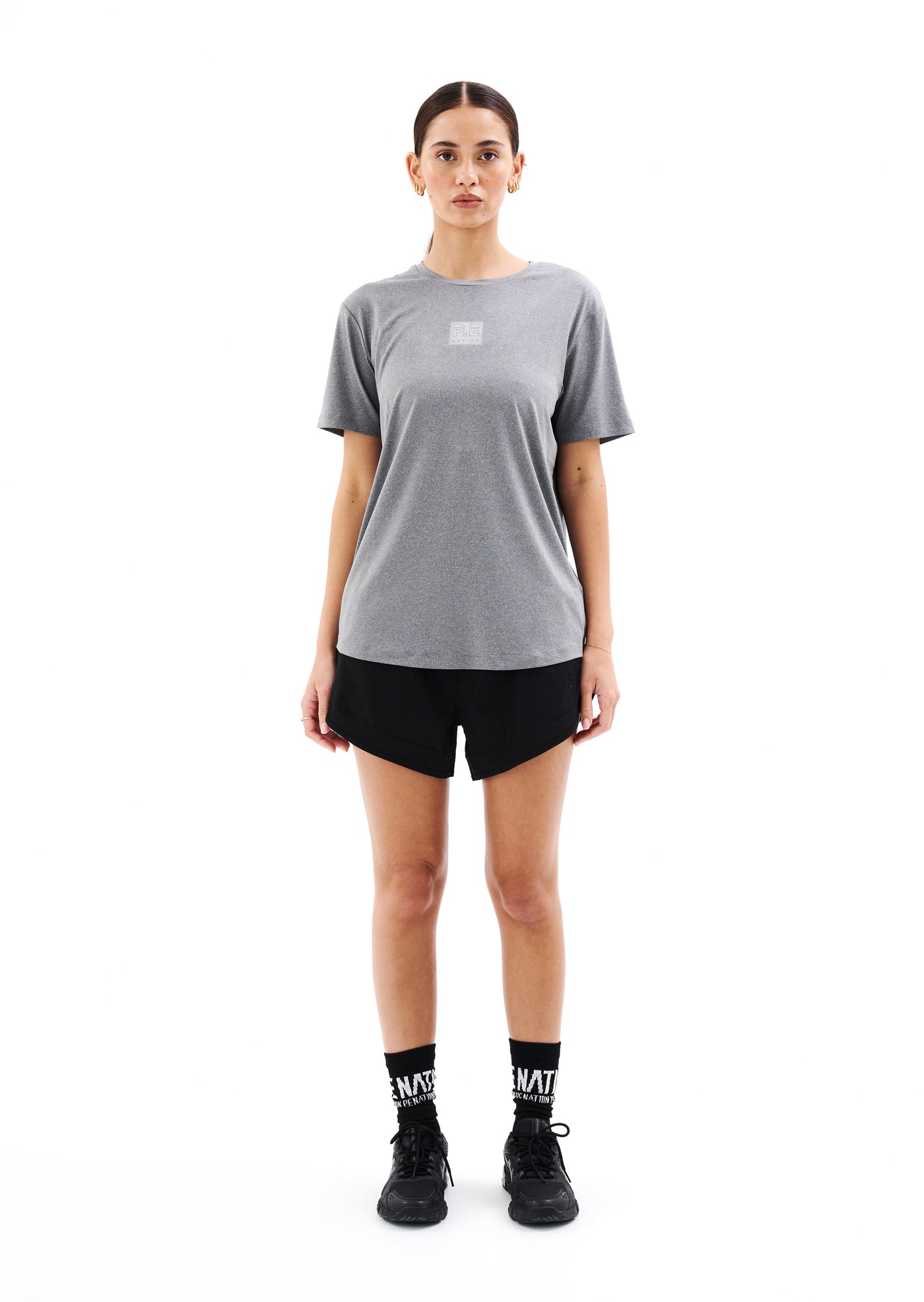 CROSSOVER MARLE AIR FORM TEE IN GREY MARLE