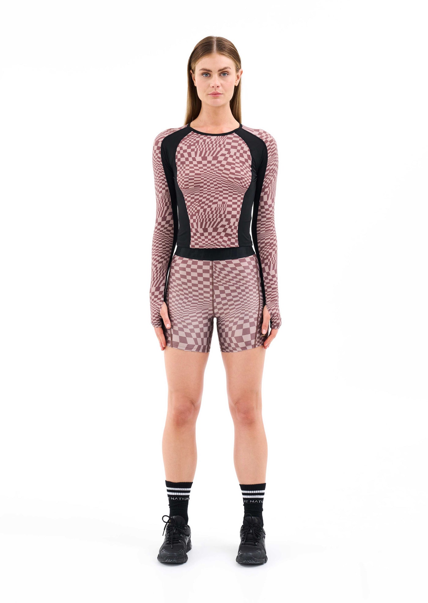 VOYAGER LS TOP IN CHECK PRINT