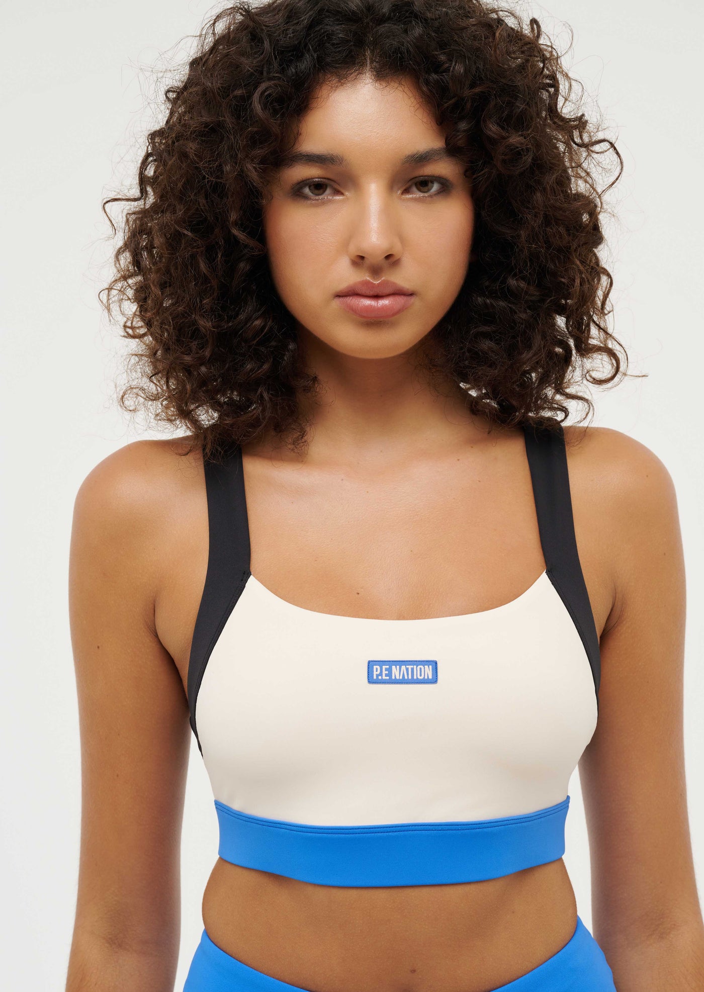 REACTION TIME SPORTS BRA IN PEARLED IVORY
