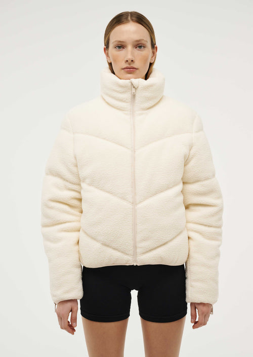 FORTUNE SHERPA JACKET IN WHISPER WHITE