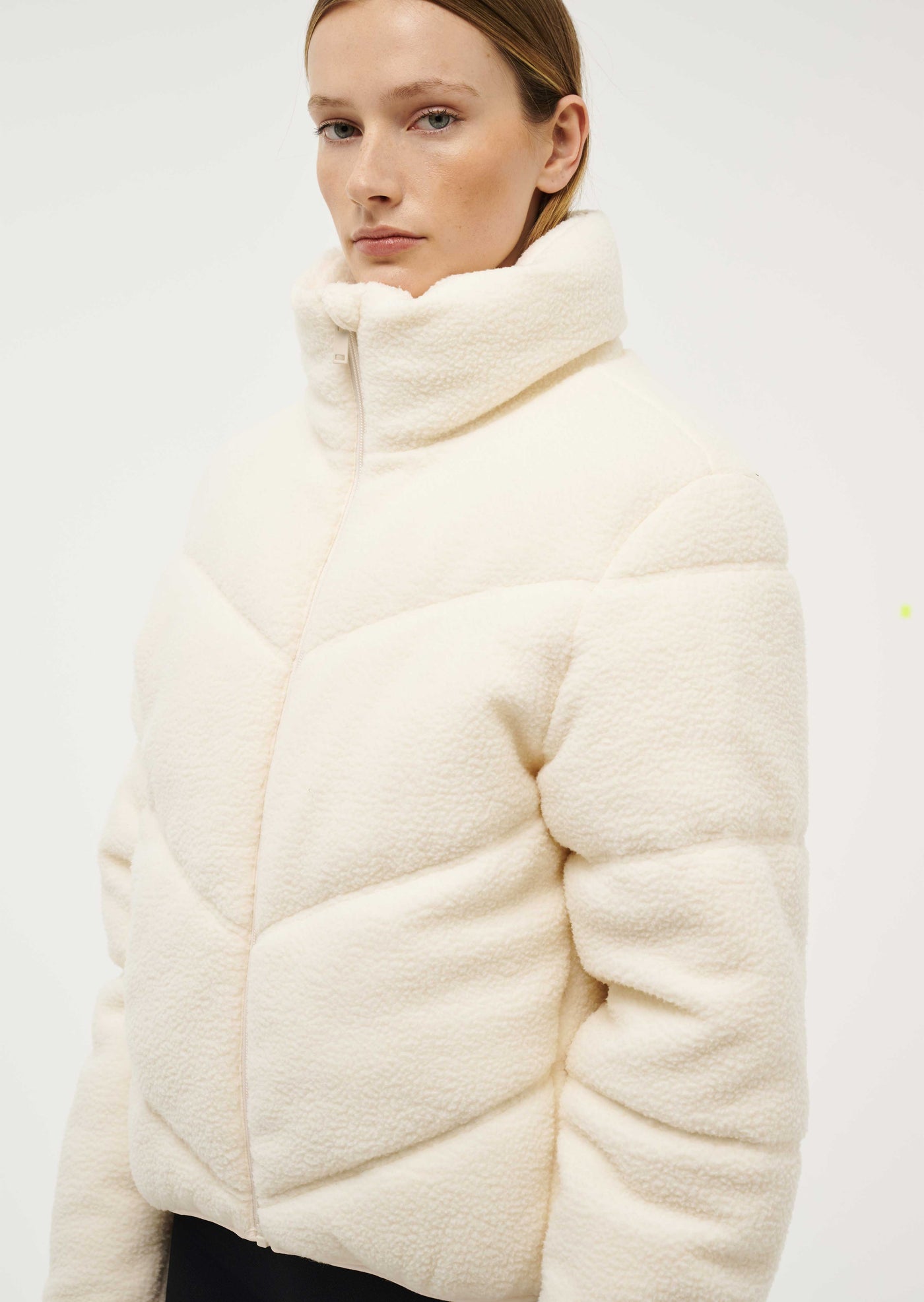 FORTUNE SHERPA JACKET IN WHISPER WHITE