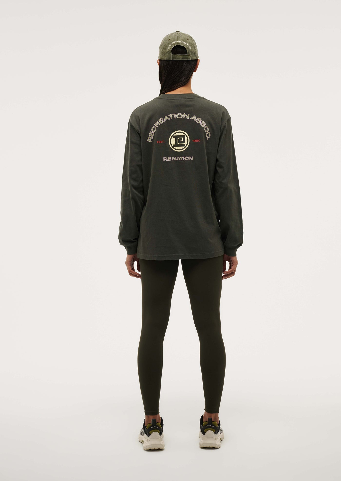 THROWBACK LONG SLEEVE TOP IN GUNMETAL