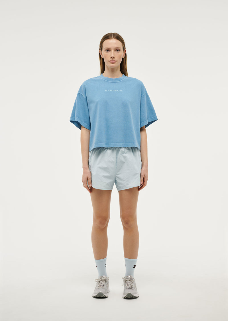 Nomad Boxy Tee | Washed Bright Blue | P.E Nation – P.E Nation Global