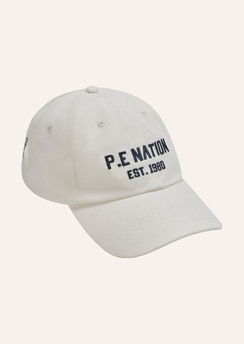 PHANTOM CAP IN WHISPER WHITE IN P.E NATION, WOMEN'S ATHLEISURE CAPS