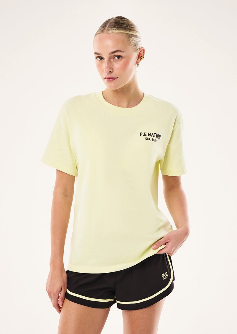 PHANTOM RELAXED TEE IN SOFT YELLOW BY P.E NATION