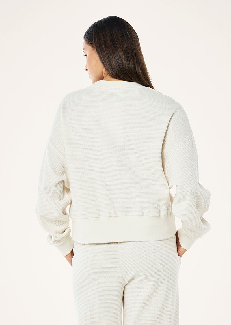 PRINTEMPS WAFFLE SWEAT IN WHISPER WHITE