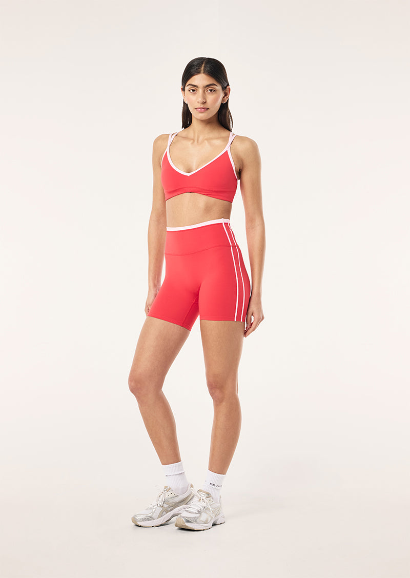 RADAR 5" BIKE SHORT IN STRAWBERRY & SOFT PINK