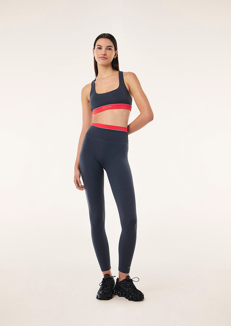 REFLECT FULL LENGTH LEGGING IN MARINE BLUE & STRAWBERRY