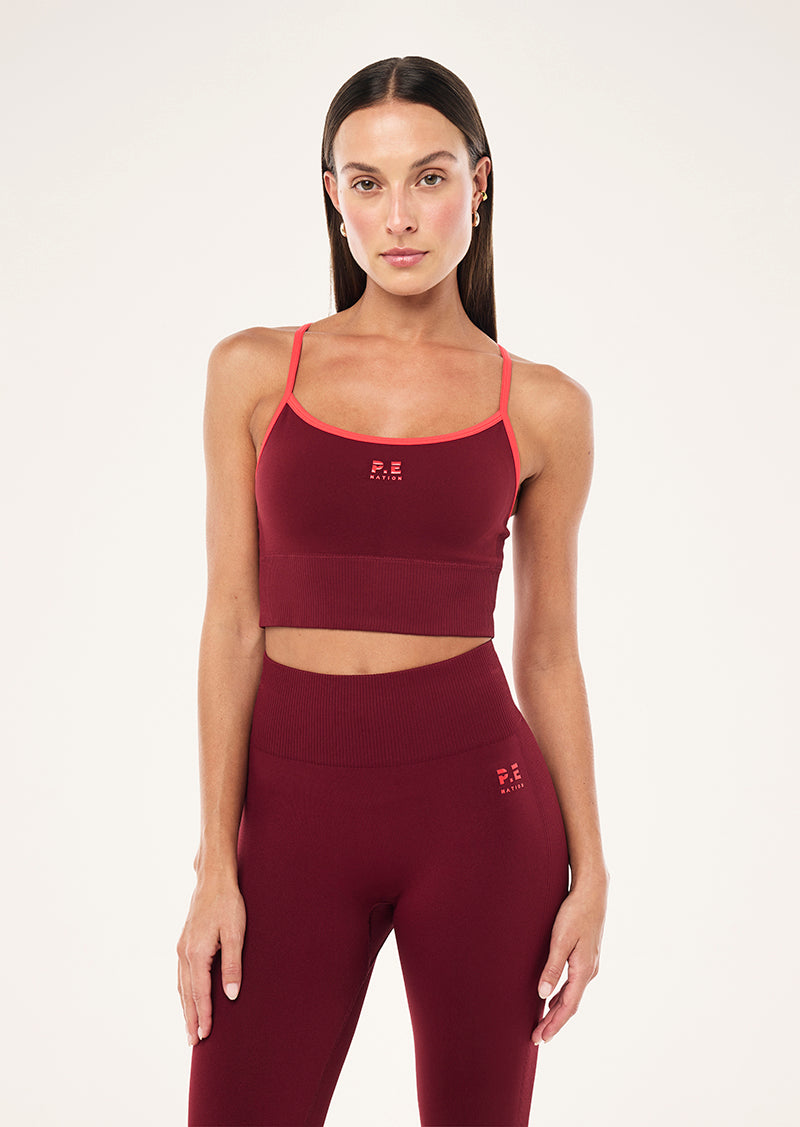 RELEASE SEAMLESS TANK IN CABERNET & STRAWBERRY BY P.E NATION