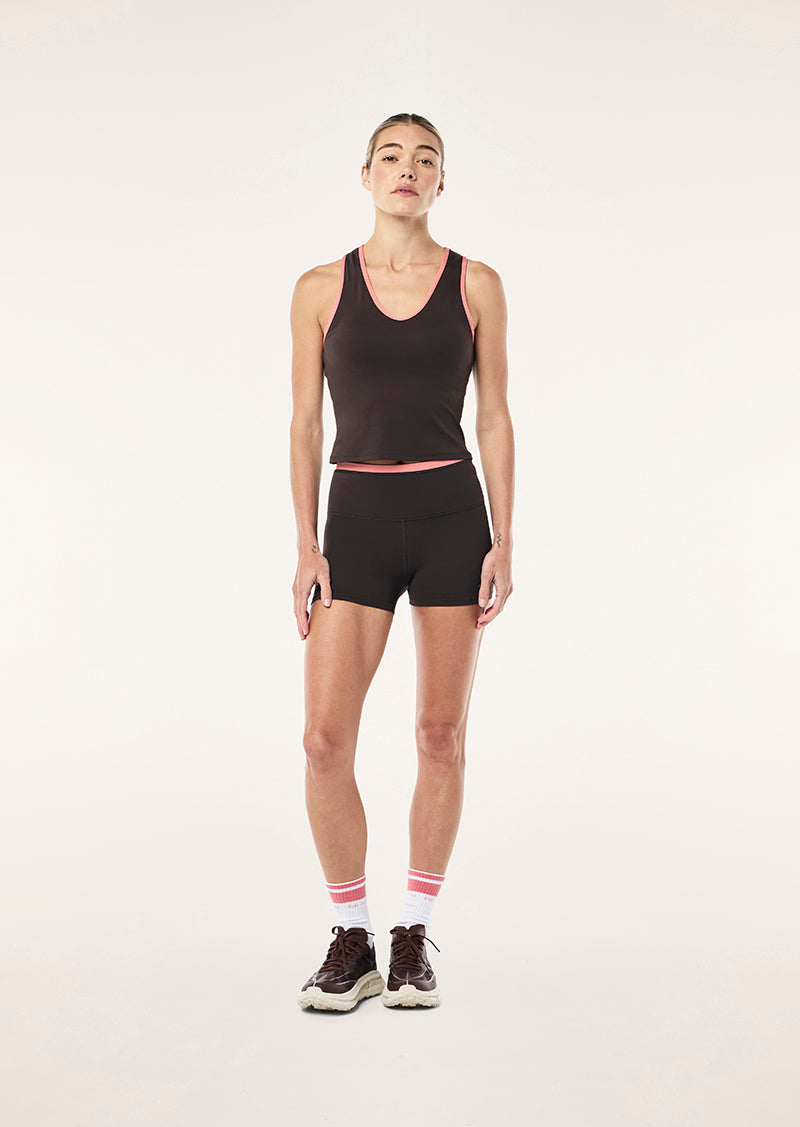 RENEWAL TANK IN LICORICE BY P.E NATION WOMENS ATHLEISURE TOP TANK