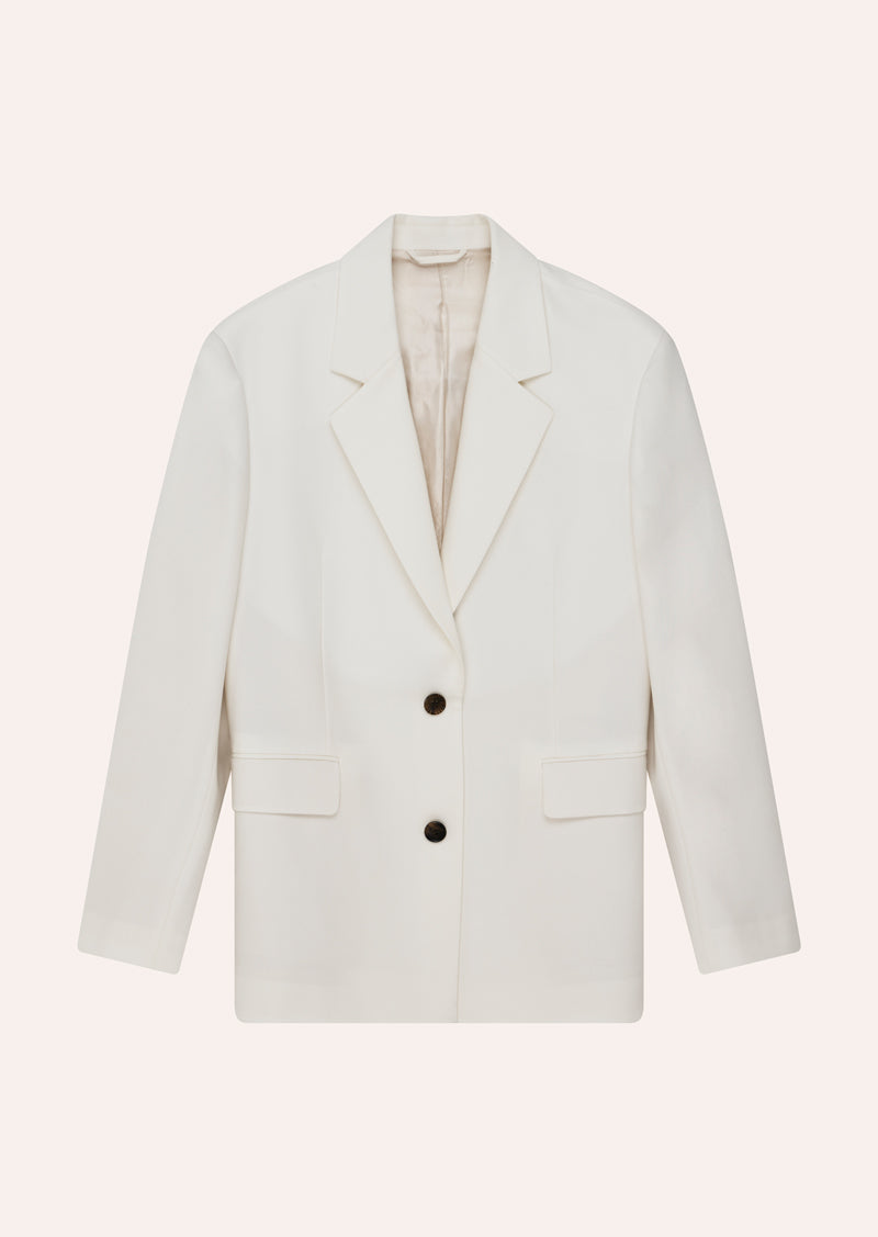 RESIDENCY BLAZER IN WHISPER WHITE BY P.E NATION, WOMENS FASHION ATHLEISURE BLAZER CREAM