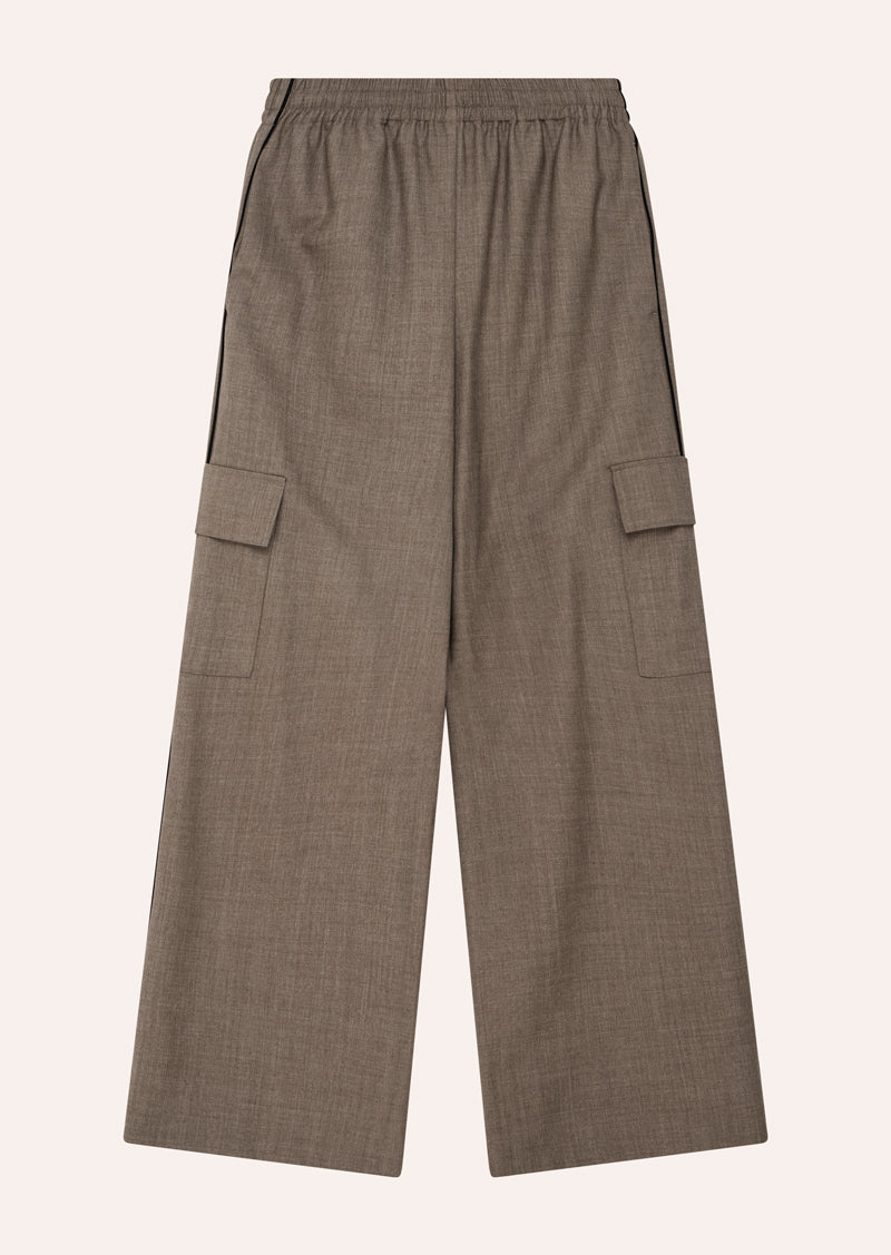 RESIDENCY PANT IN WALNUT BY P.E NATION, WOMENS STREETWEAR SUITING PANT BROWN