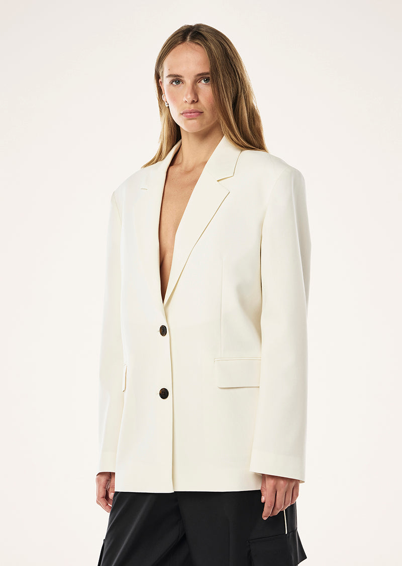RESIDENCY BLAZER IN WHISPER WHITE BY P.E NATION, WOMENS FASHION ATHLEISURE BLAZER CREAM