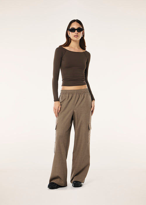 RESIDENCY PANT IN WALNUT BY P.E NATION