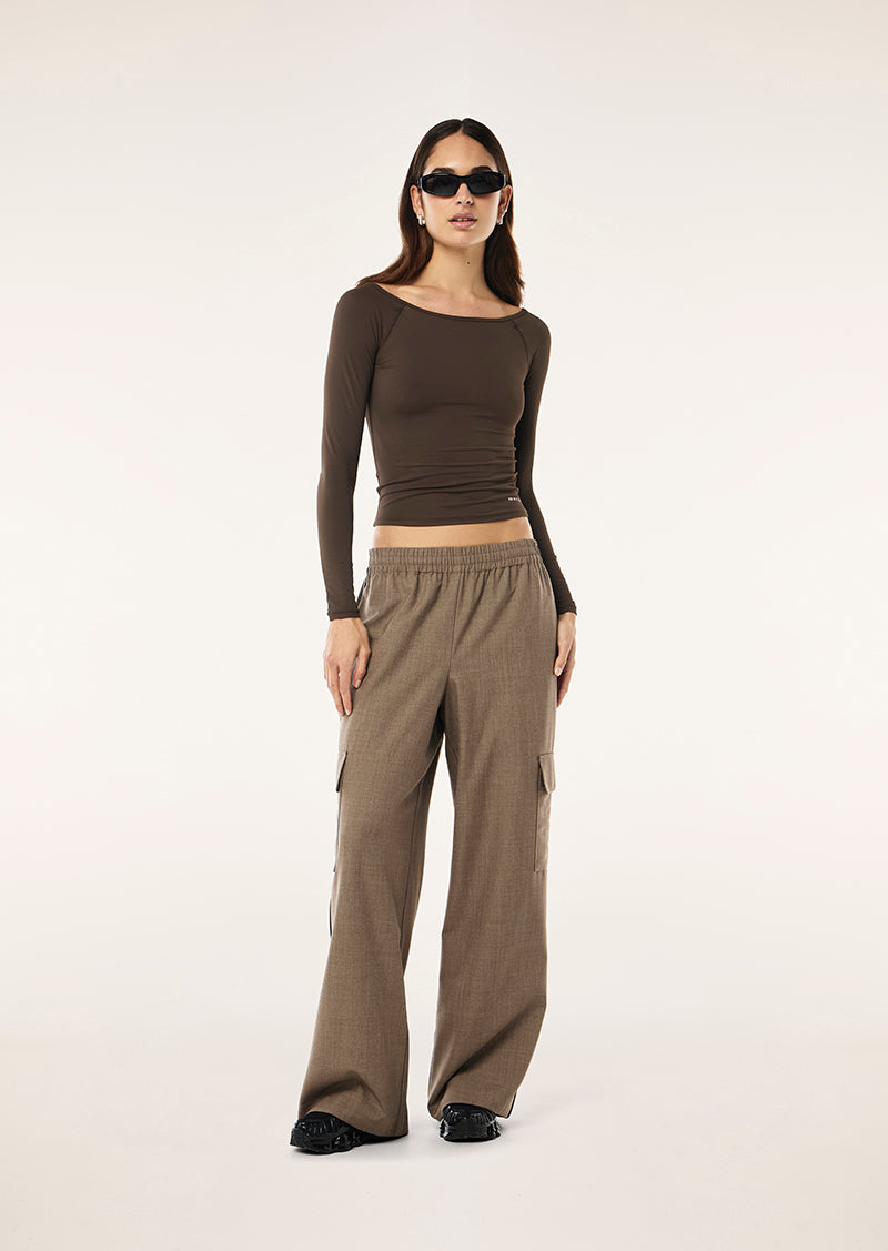 RESIDENCY PANT IN WALNUT BY P.E NATION