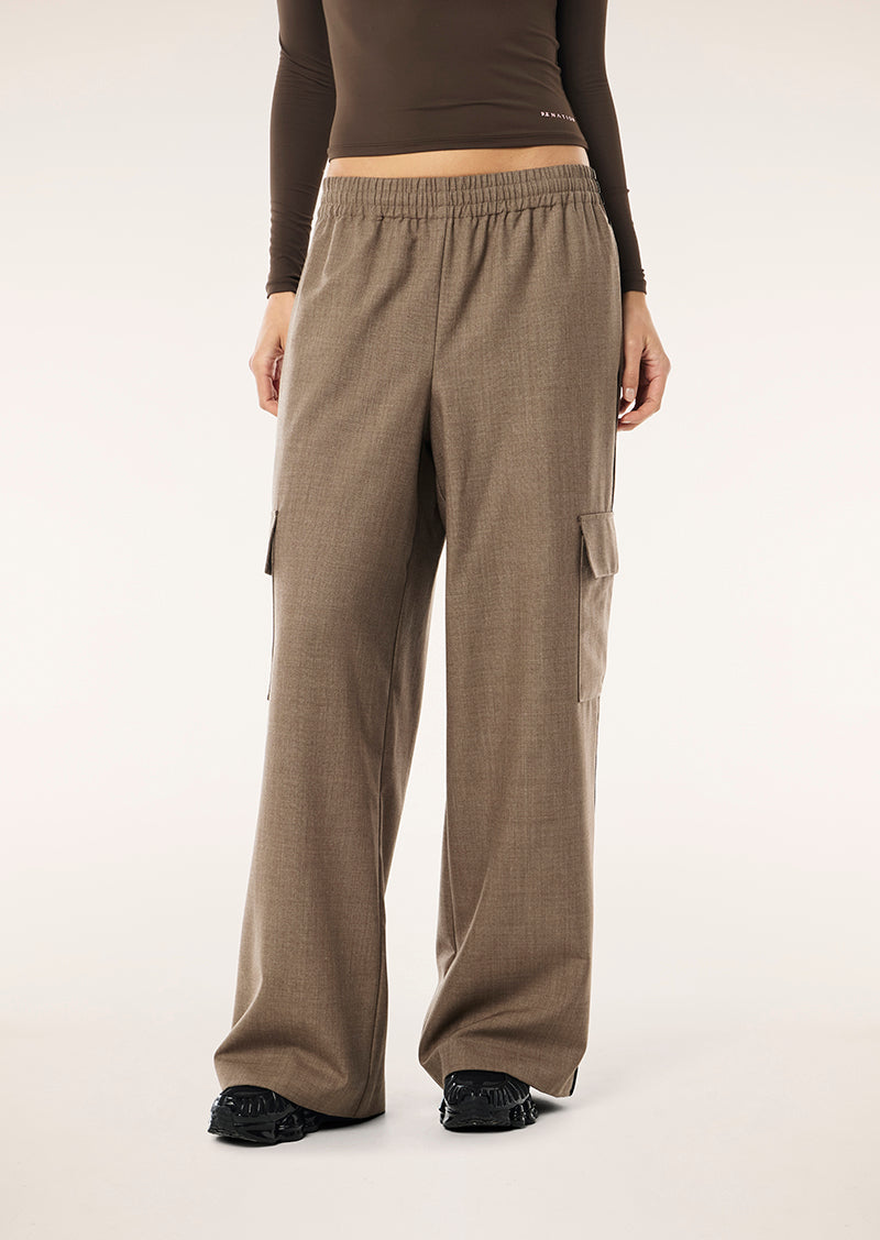 RESIDENCY PANT IN WALNUT BY P.E NATION, WOMENS STREETWEAR SUITING PANT BROWN