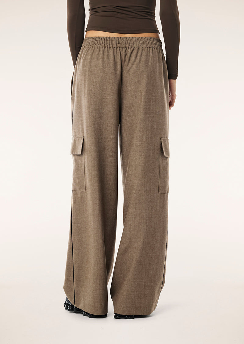 RESIDENCY PANT IN WALNUT BY P.E NATION, WOMENS STREETWEAR SUITING PANT BROWN
