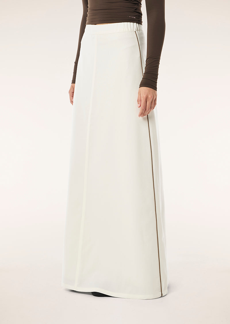 RESIDENCY SKIRT IN WHISPER WHITE BY P.E NATION, WOMENS ATHLEISURE SKIRT CREAM