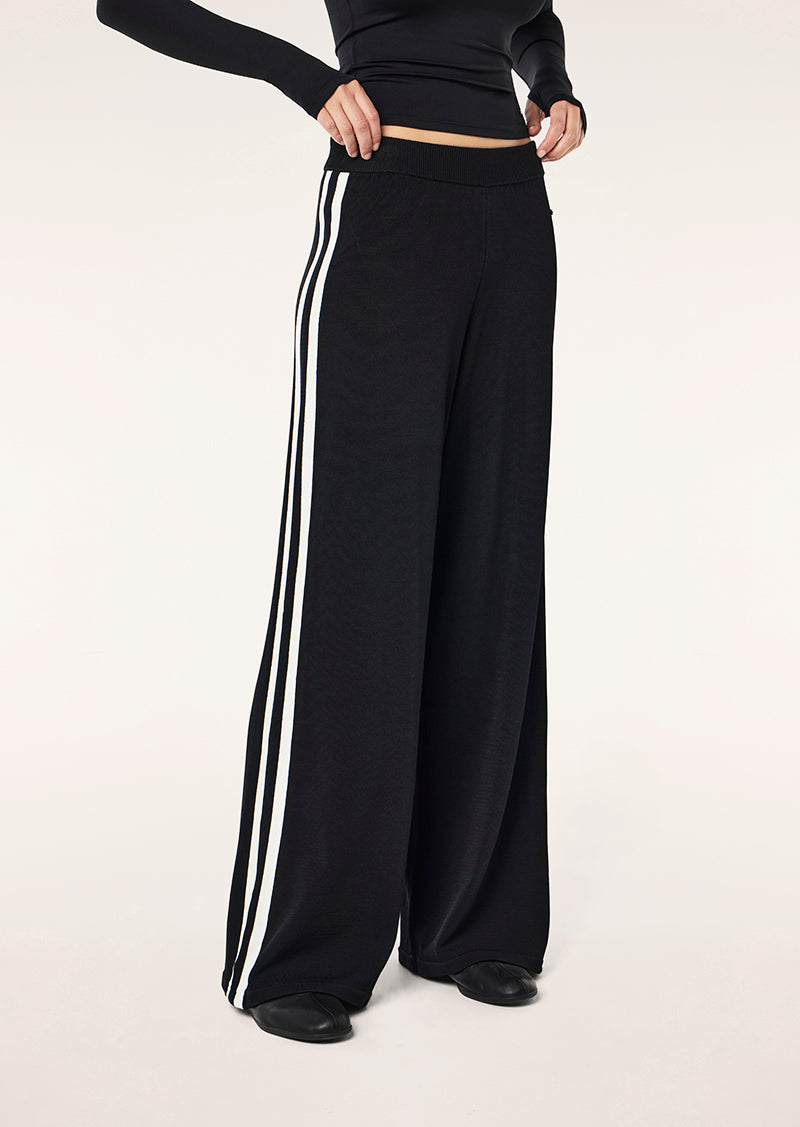 Retreat Knit Pant in Balck & Whisper White by P.E Nation, Women's Athleisure Knit Pants