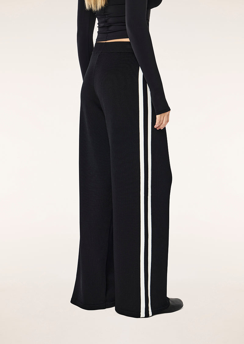 Retreat Knit Pant in Balck & Whisper White by P.E Nation, Women's Athleisure Knit Pants