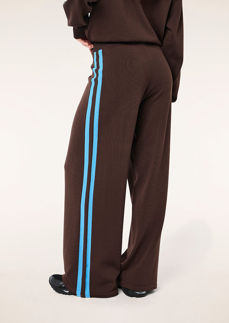 RETREAT KNIT PANT IN COFFEE & MARINE BLUE BY P.E NATION, WOMEN'S KNIT PANT