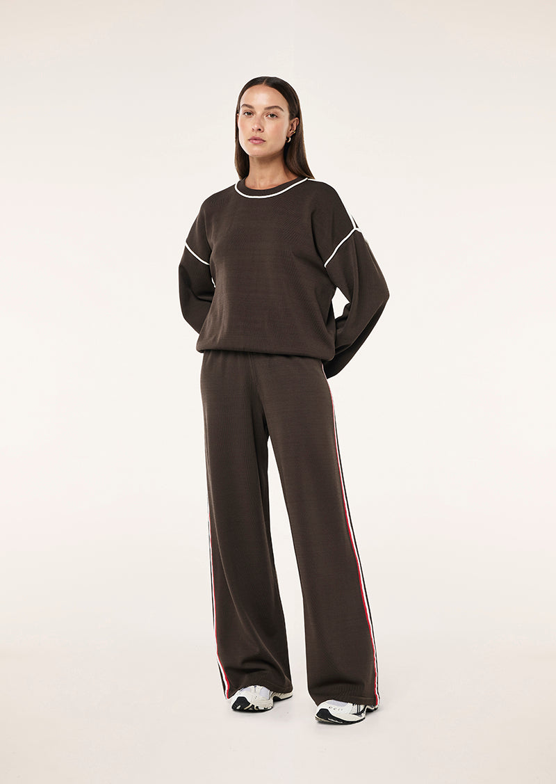 RETREAT KNIT PANT IN MAJOR BROWN BY P.E NATION