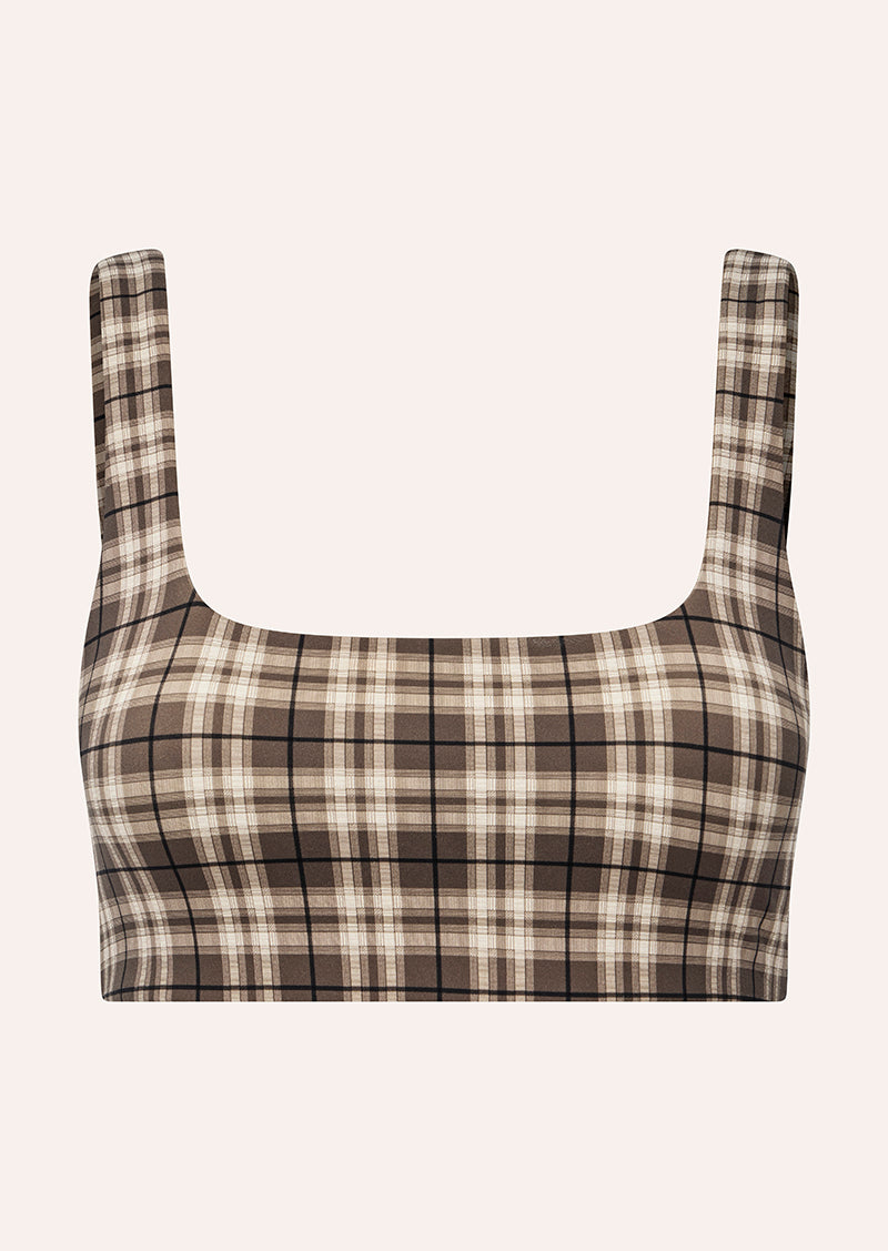 Scout Sports Bra in Check by P.E Nation, Women's Sports Bras Print