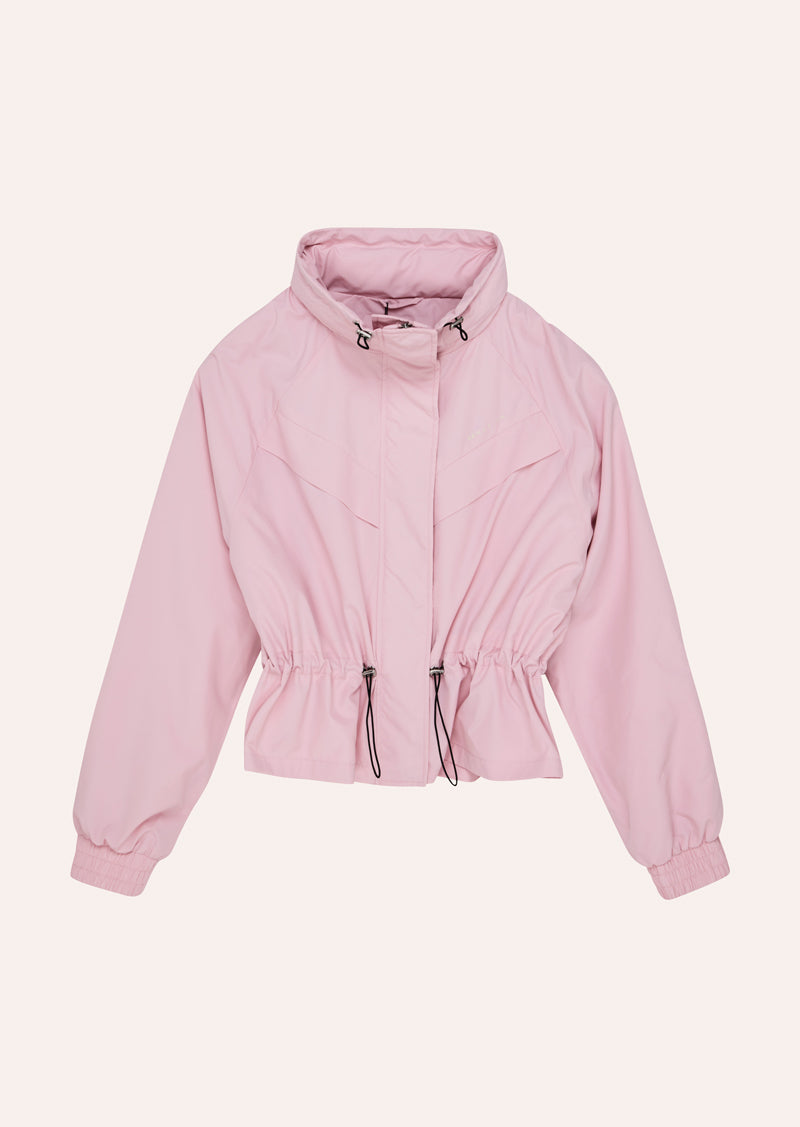 SHELTER JACKET IN CHALK PINK BY P.E NATION, WOMENS ATHLEISURE SPRAY JACKET PINK