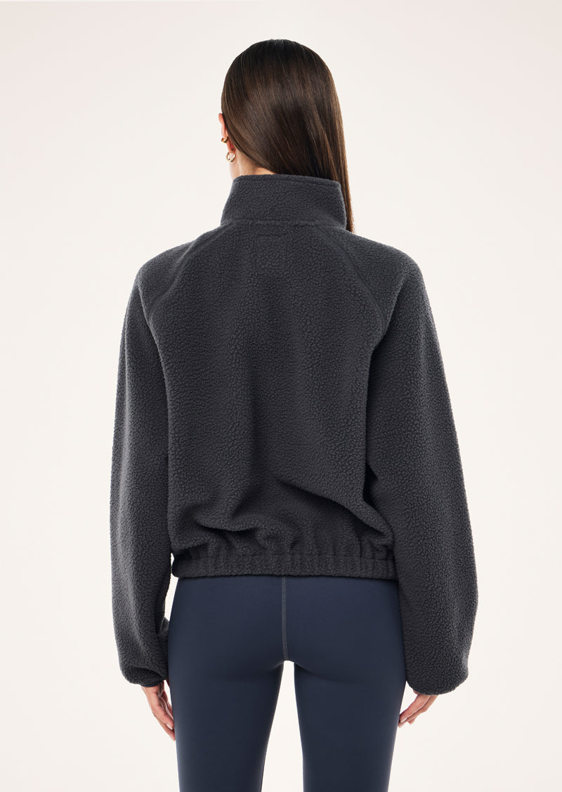 SHELTER SHERPA JACKET IN MARINE BLUE BY P.E NATION, WOMEN'S ATHLEISURE JACKETS