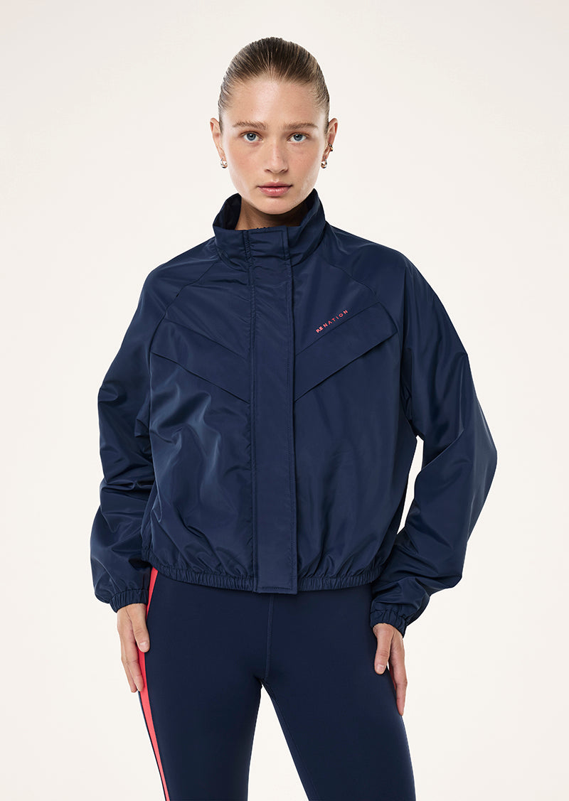 SHIELD JACKET IN DARK NAVY BY P.E NATION