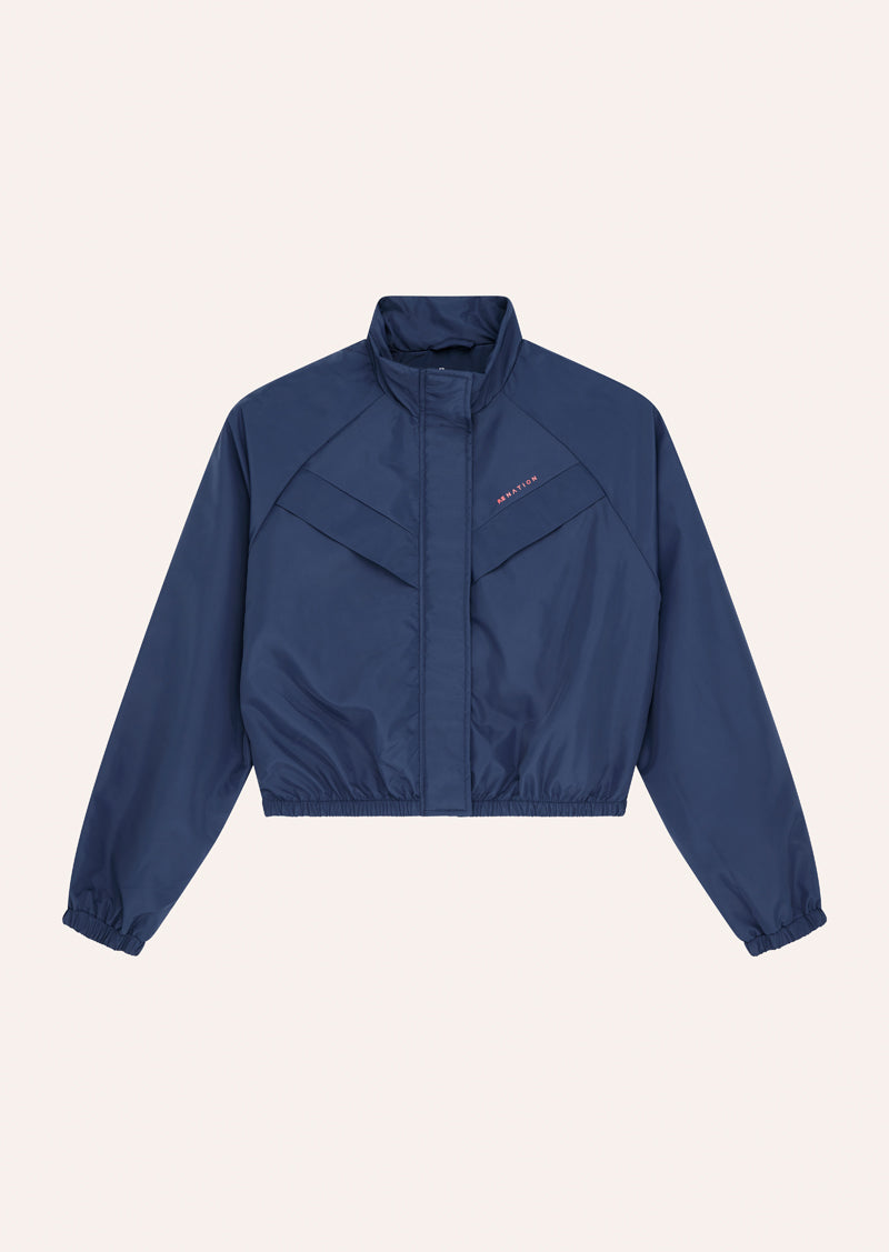 SHIELD JACKET IN DARK NAVY BY P.E NATION, WOMEN'S ATHLEISURE WIND JACKETS