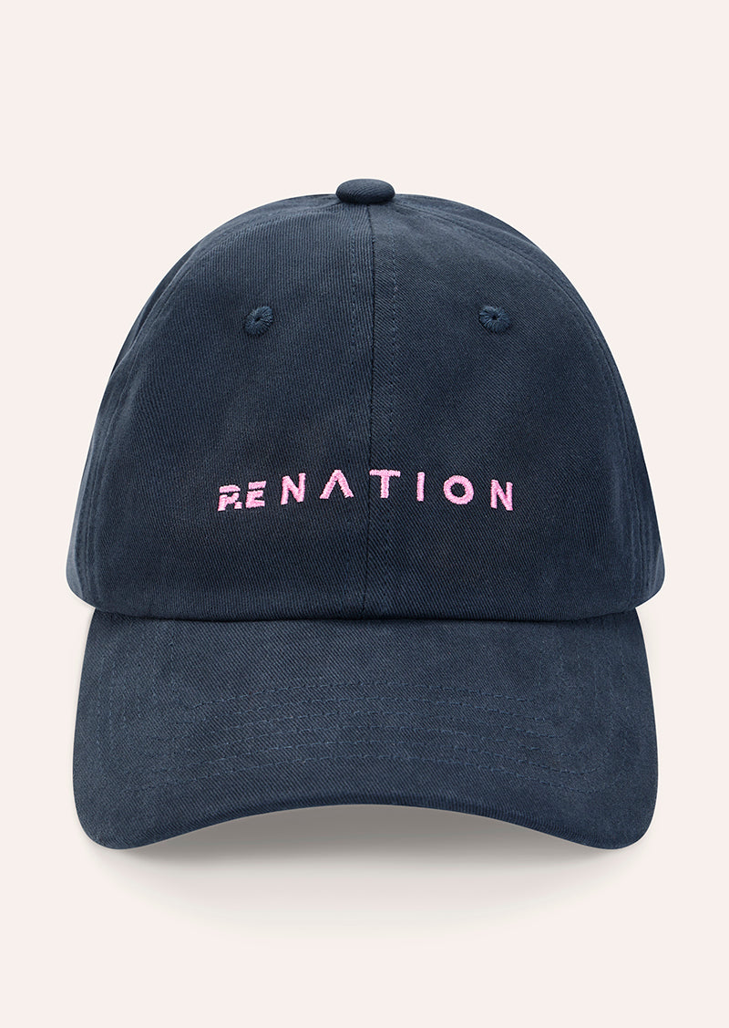 SHIFT CAP IN MARINE BLUE AND PRISM PINK Y P.E NATION, WOMEN'S ATHLEISURE CAPS