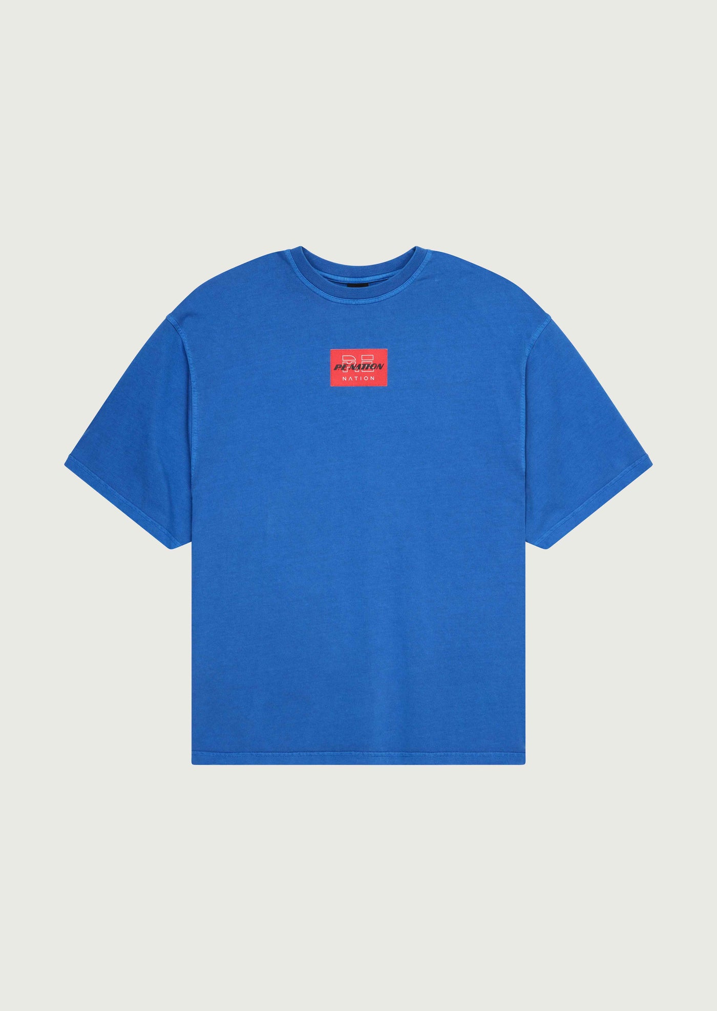 TRIFECTA TEE IN WASHED ELECTRIC BLUE