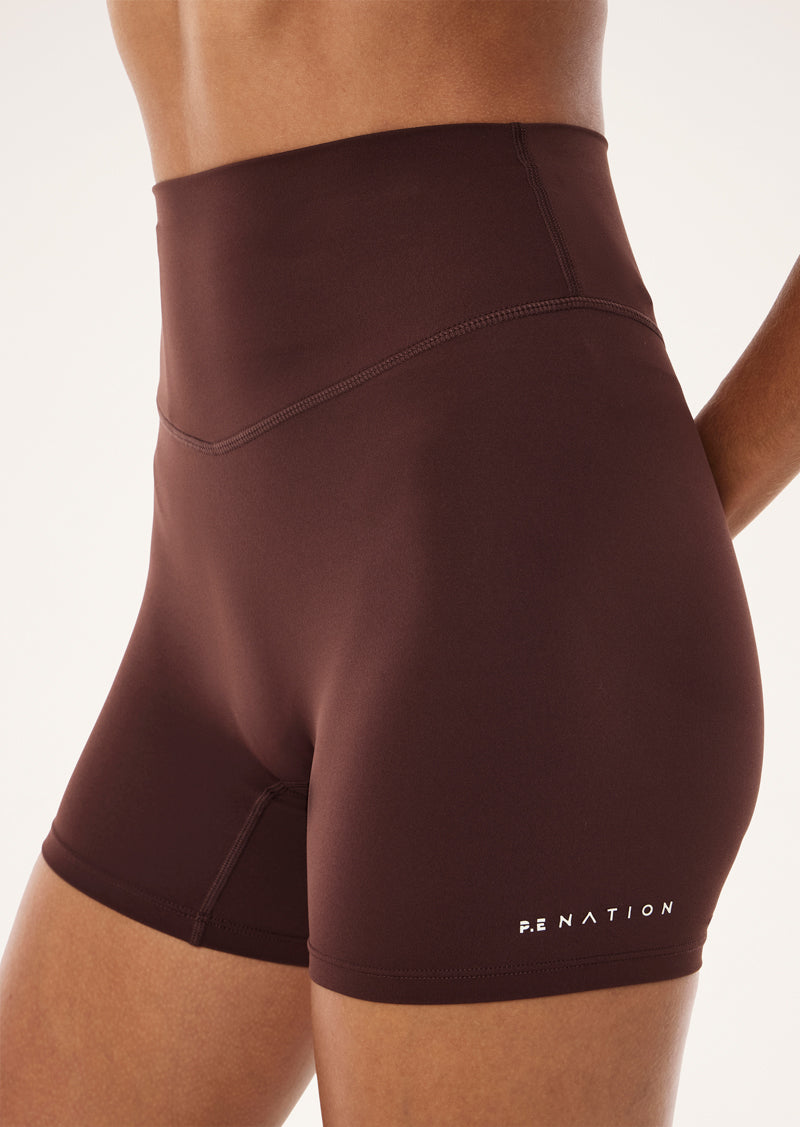 SIGNATURE 5" BIKE SHORT IN MAHOGANY