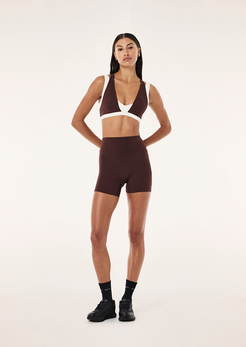 Signature Scoop 5" Bike Short in Mahogany by P.E Nation