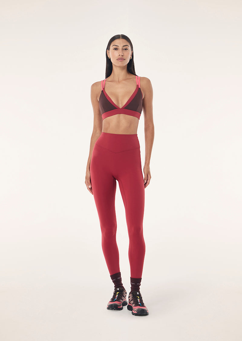 Signature Full Length Legging in Cherry by P.E Nation, Women's Athleisure Full Length Leggings
