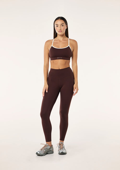 SIGNATURE FULL LENGTH LEGGING IN MAHOGANY BY P.E NATION