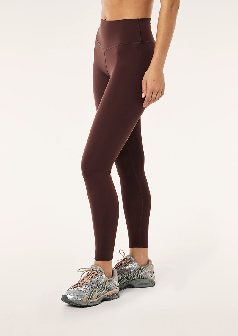 SIGNATURE FULL LENGTH LEGGING IN MAHOGANY BY P.E NATION WOMENS ATHLEISURE FULL LENGTH LEGGING