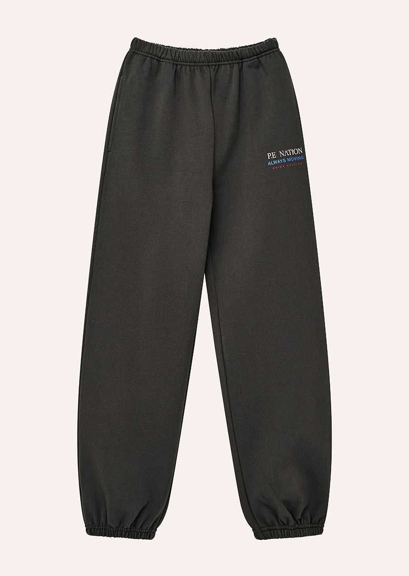 SNAP TRACKPANT IN IRON BY P.E NATION, WOMEN'S ATHLEISURE TRACKPANTS