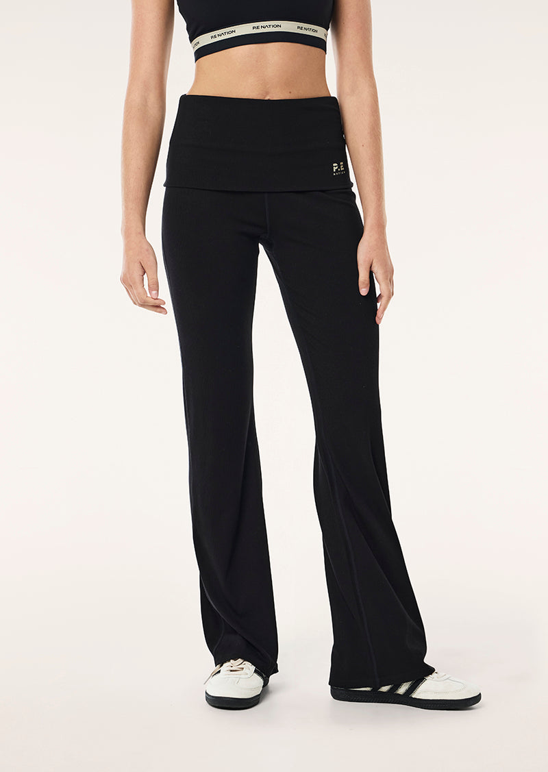 SOCIAL CLUB LEGGING IN BLACK BY P.E NATION WOMENS ATHLEISURE LEGGING